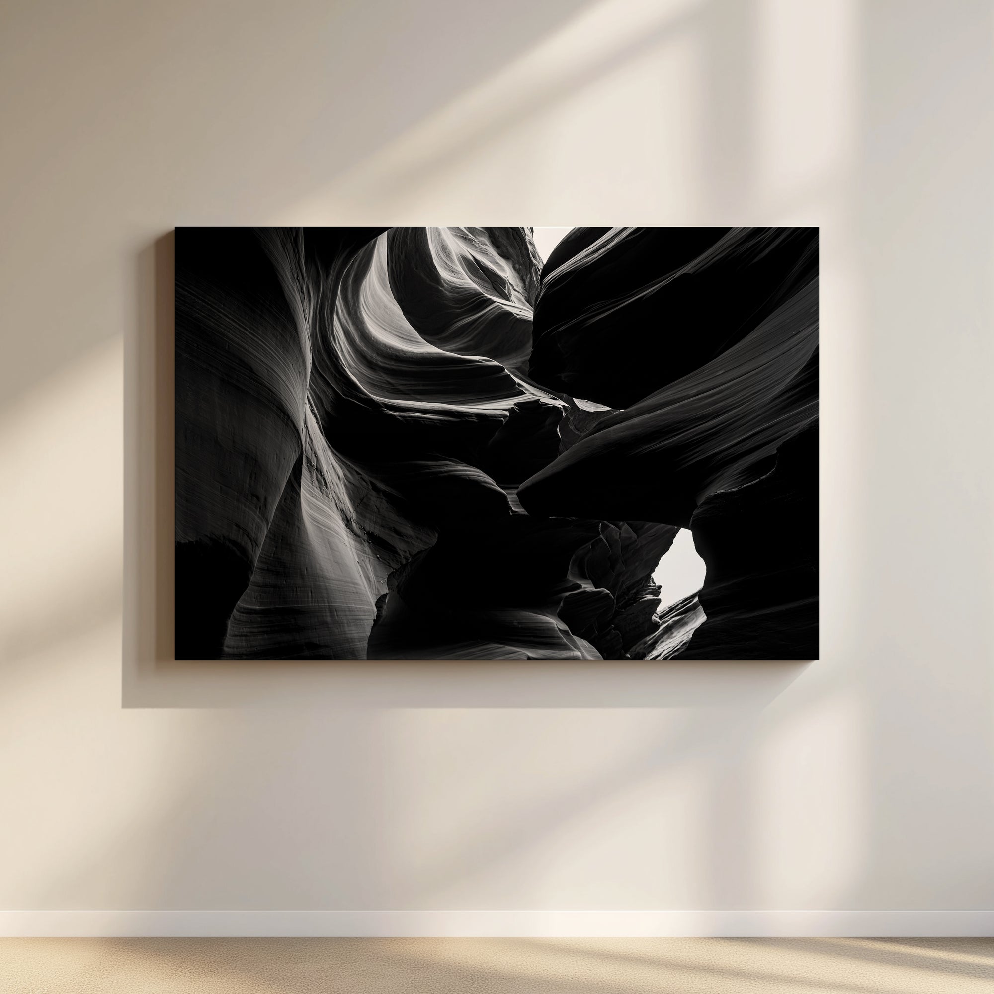 “Erosion in Stillness” Antelope Canyon in Black & White
