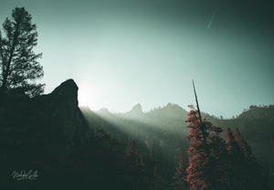 Sunset inside of Yosemite